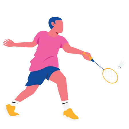 Joueur de badminton  Illustration