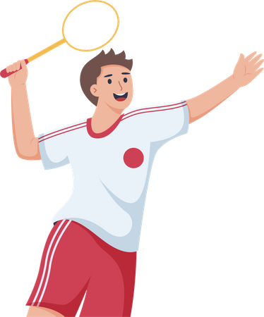Joueur de badminton  Illustration