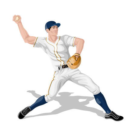 Joueur de baseball  Illustration