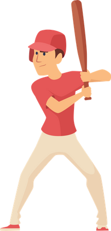 Joueur de baseball  Illustration