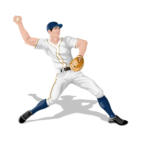Joueur de baseball  Illustration