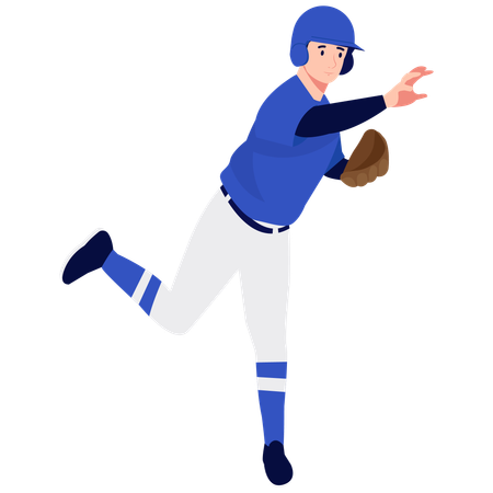 Joueur de baseball victorieux  Illustration