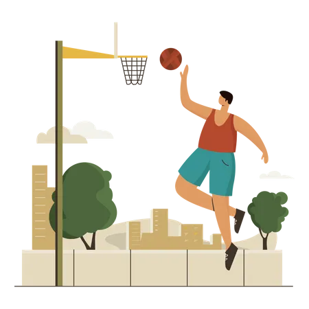 Joueur de basketball  Illustration