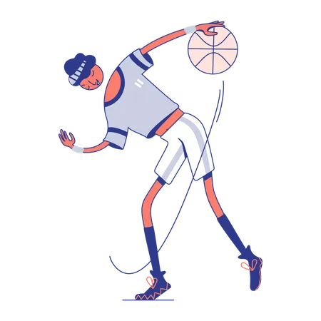 Joueur de basketball  Illustration