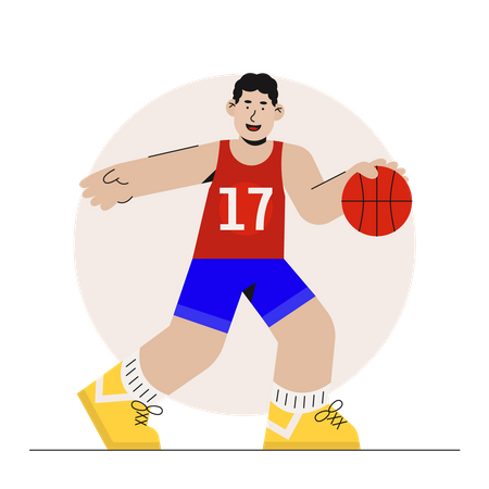 Joueur de basketball  Illustration