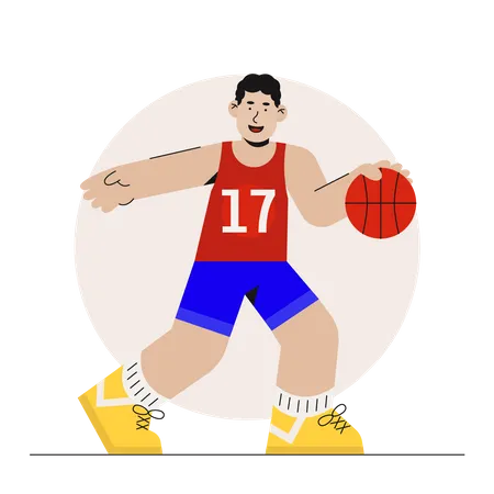 Joueur de basketball  Illustration