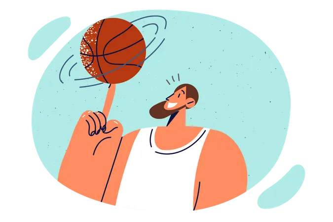 Joueur de basketball  Illustration