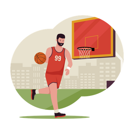 Joueur de basketball  Illustration