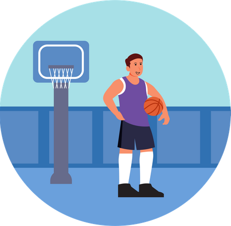 Joueur de basketball  Illustration