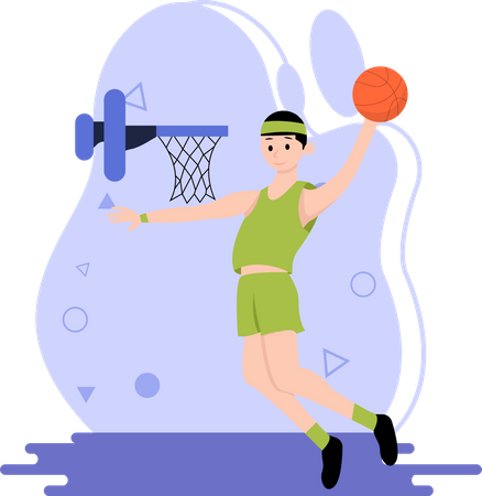 Joueur de basketball  Illustration