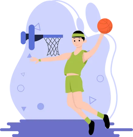 Joueur de basketball  Illustration