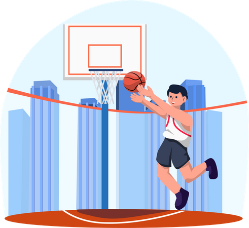 Joueur de basketball  Illustration