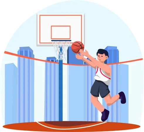 Joueur de basketball  Illustration