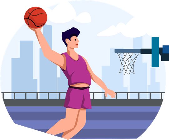 Joueur de basketball  Illustration