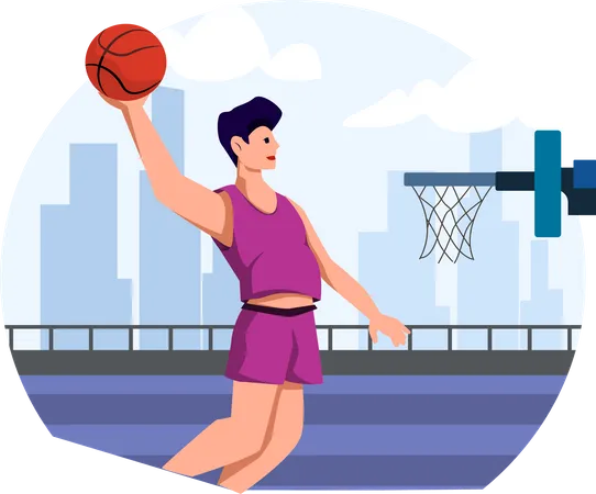 Joueur de basketball  Illustration