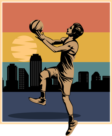 Joueur de basketball  Illustration