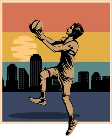 Joueur de basketball  Illustration