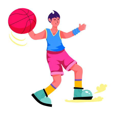 Joueur de basketball  Illustration