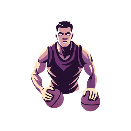 Joueur de basketball  Illustration