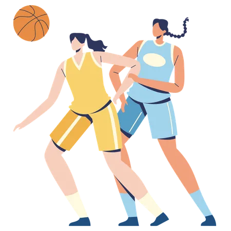 Joueur de basket-ball Re bounce basketball  Illustration