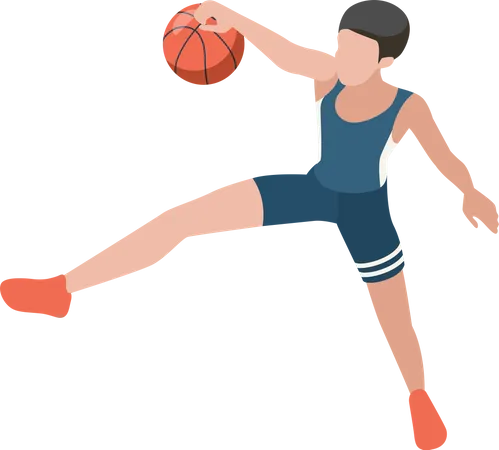 Joueur de basket-ball masculin  Illustration