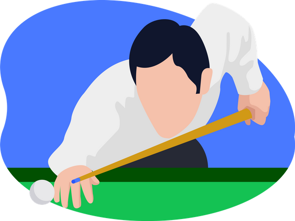 Joueur de billard  Illustration