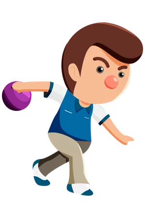 Joueur de bowling  Illustration