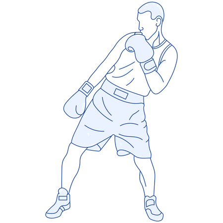 Joueur de boxe  Illustration