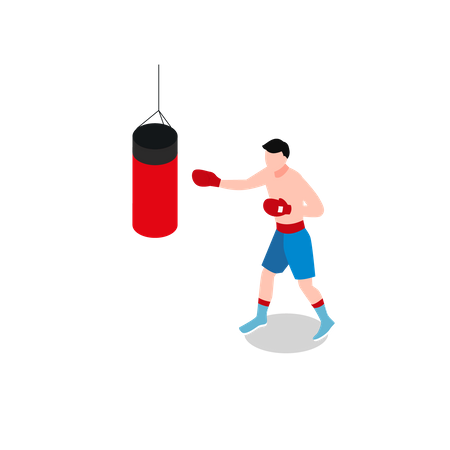 Joueur de boxe  Illustration