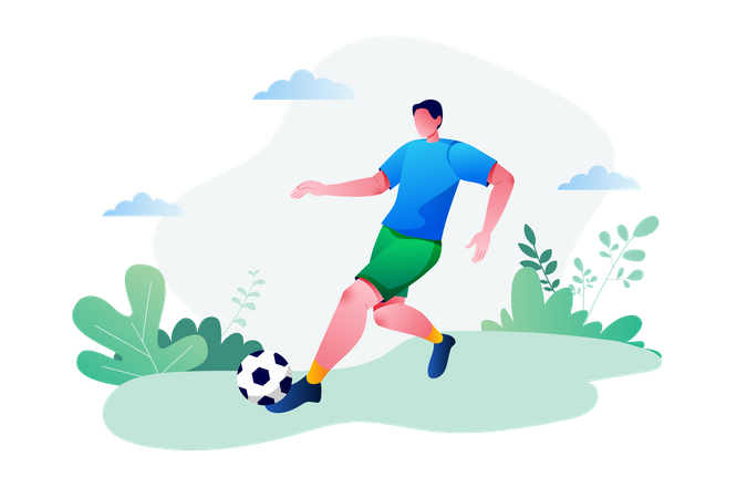 Joueur de football  Illustration