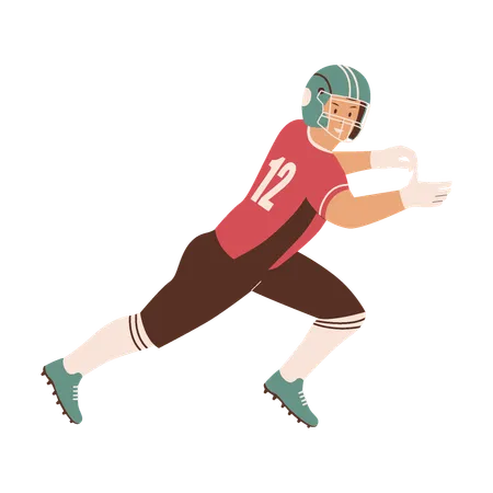 Un joueur de football joue un match  Illustration