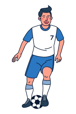 Joueur de football masculin  Illustration