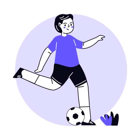 Joueur de football masculin  Illustration