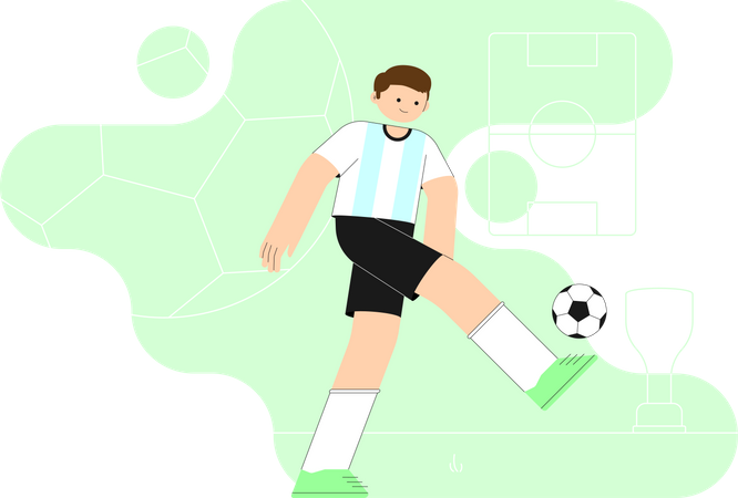 Joueur de football masculin  Illustration