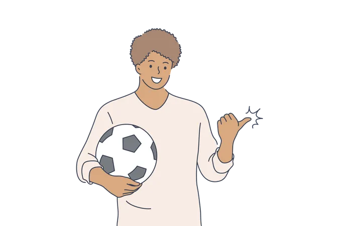 Joueur de football masculin  Illustration