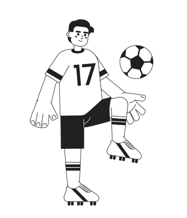 Joueur de football talentueux  Illustration