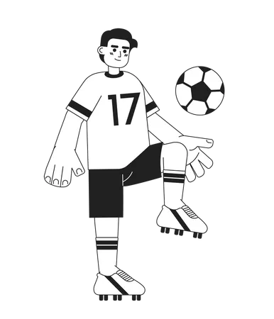 Joueur de football talentueux  Illustration