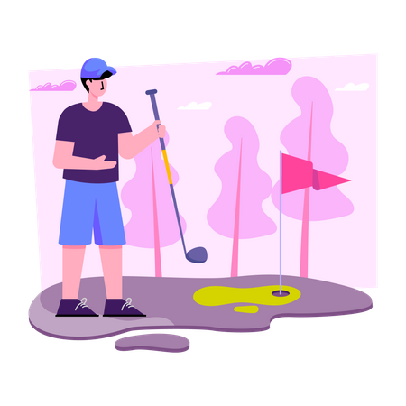 Joueur de golf  Illustration