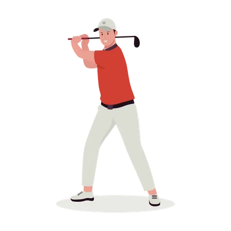 Joueur de golf masculin  Illustration