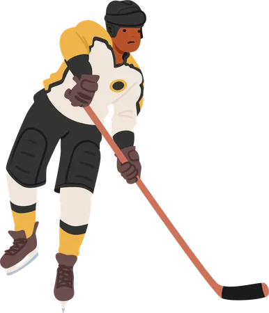 Un joueur de hockey  Illustration