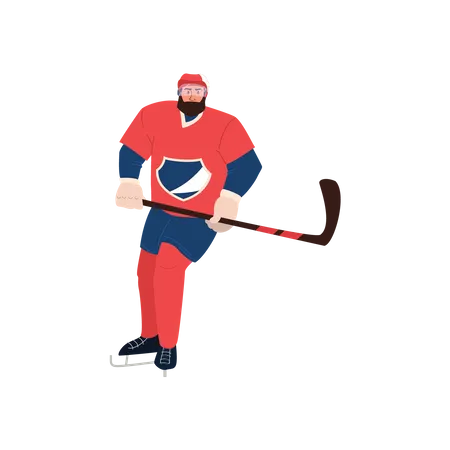 Joueur de hockey sur glace  Illustration