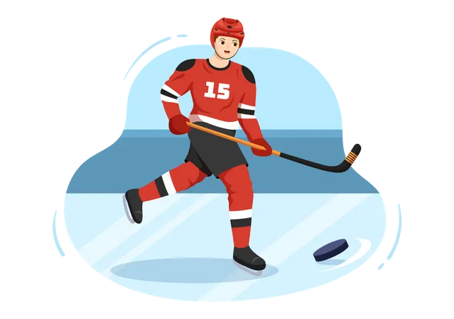 Joueur de hockey sur glace  Illustration