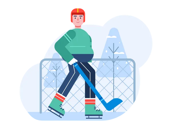 Joueur de hockey sur glace  Illustration