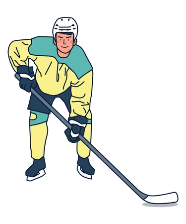 Joueur de hockey sur glace  Illustration