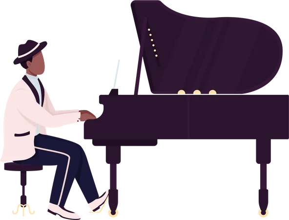 Pianiste africain  Illustration