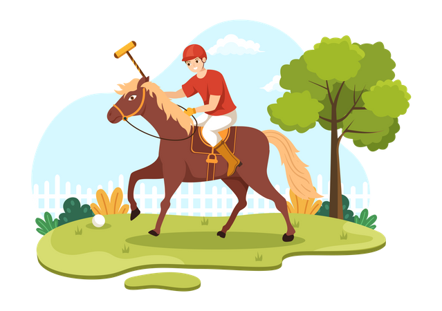 Joueur de polo professionnel  Illustration