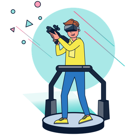 Joueur de réalité virtuelle  Illustration