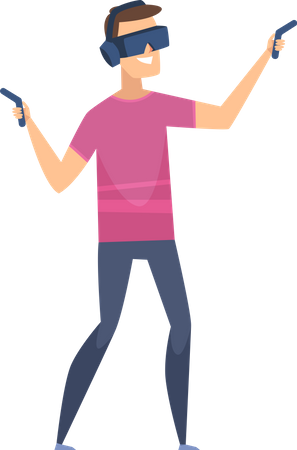 Joueur de réalité virtuelle  Illustration