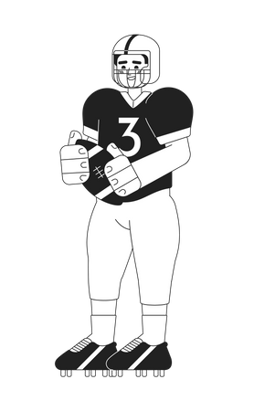 Joueur de rugby portant l'uniforme de football américain  Illustration