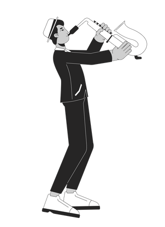 Saxophoniste de jazz  Illustration